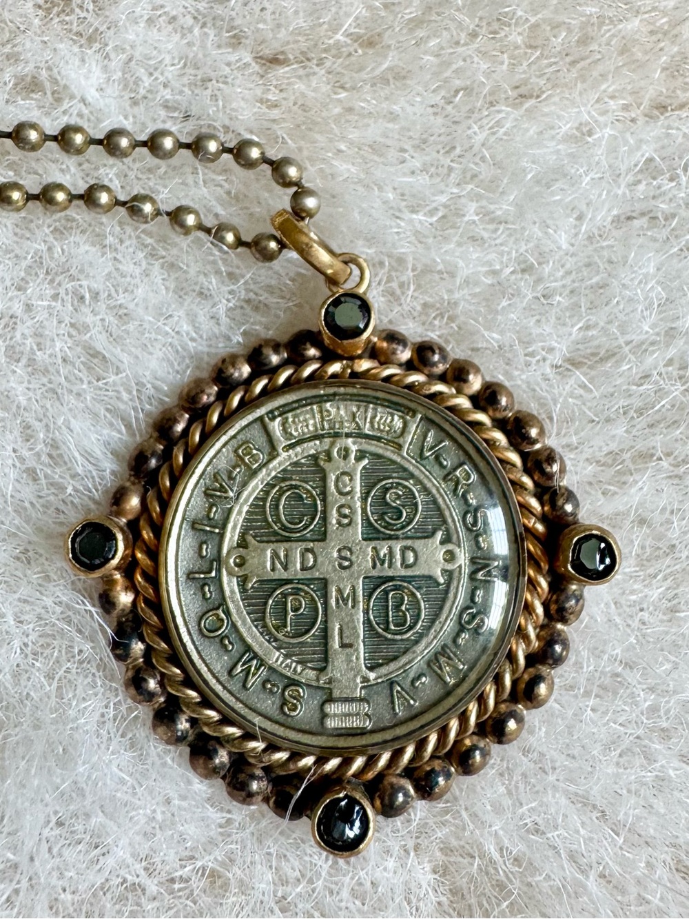 VSA Virgins Saints & Angels San Benito Necklace Gold Coin Pendant Necklace